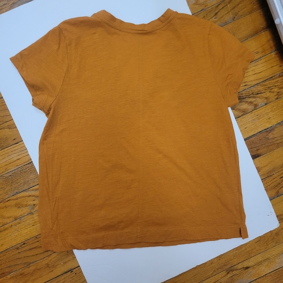 LOFT Short Sleeve V-Neck Tee - Amber EUC Casual Everyday Layering Basic - Picture 5 of 5